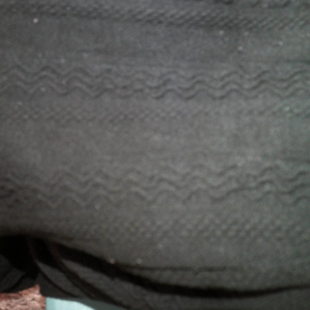 Black designed stretch tights